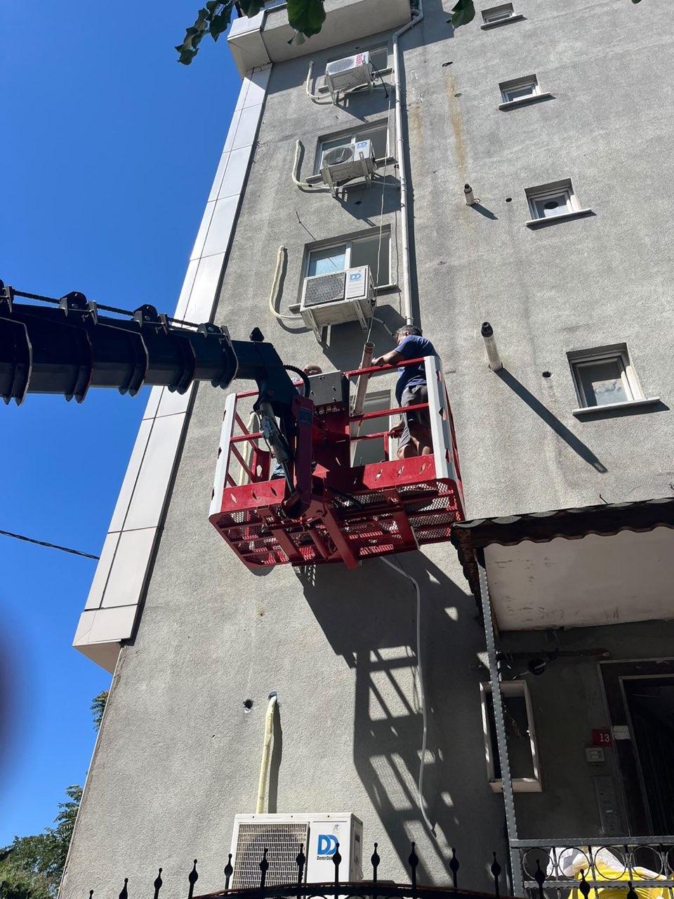 Binamızda Dış Cephe ve Klima Montaj Çalışmaları Tamamlandı